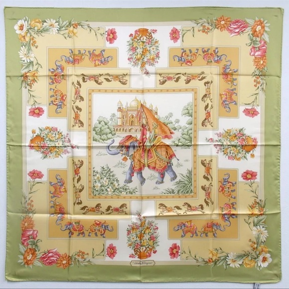 Salvatore Ferragamo Italian Silk Scarf 34.3” w/ Box 🎁 - Picture 16 of 16